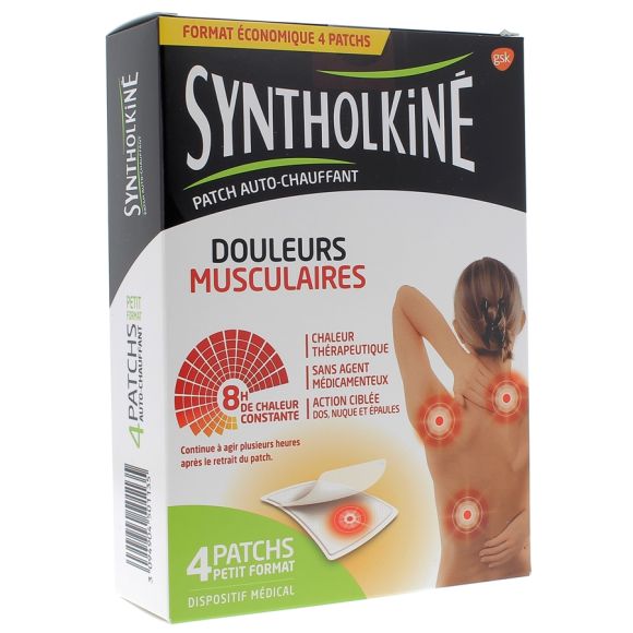 Patch chauffant douleurs musculaires SyntholKiné - boîte de 4 patchs