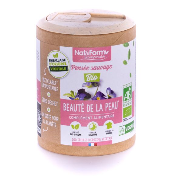 Pensée sauvage Bio Ecoresponsable Nat&Form - Boite de 200 gélules