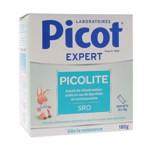 Picolite soluté de réhydratation Picot - boîte de 10 sachets de 18g