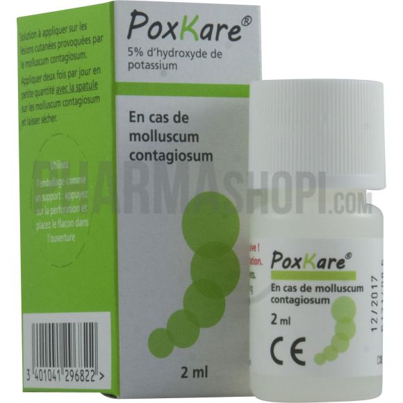 Poxkare 5% contre molluscum contagiosum - flacon de 2 ml
