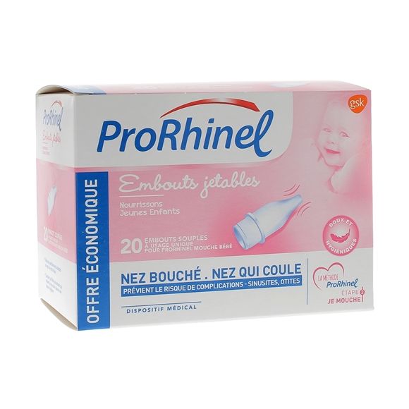 ProRhinel embouts jetables souples - boite de 20 embouts