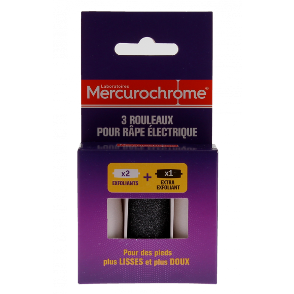 Recharge râpe électrique Mercurochrome - boîte de 3 rouleaux