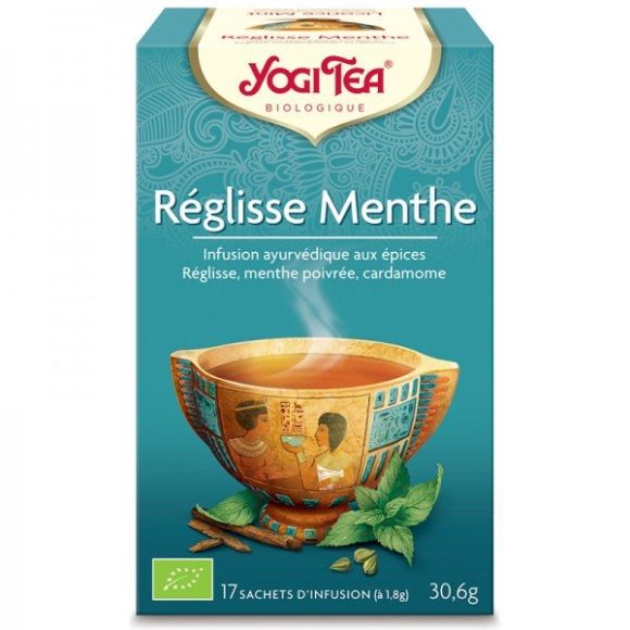 Réglisse menthe BIO Yogi Tea - boite de 17 sachets 