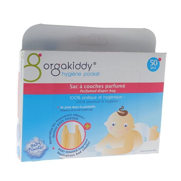 Sac à couches parfumé Orgakiddy - boite de 50 sacs