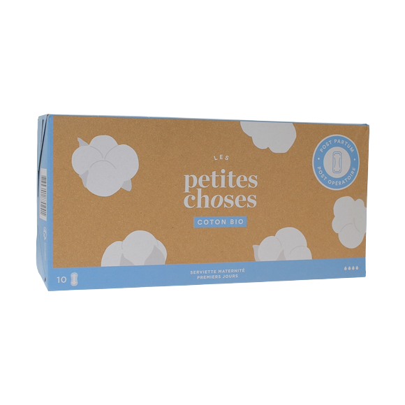 Serviette maternité premiers jours Les Petites Choses - boîte de 10 serviettes