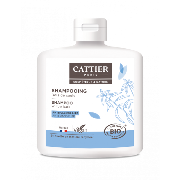 Shampoing Bois de Saule Bio Antipelliculaire Cattier - flacon 250 ml