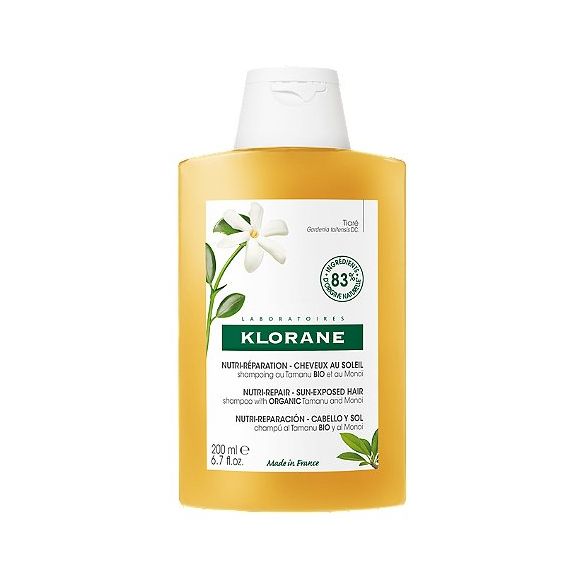 Shampoing nutritif après-soleil au Monoï et Tamanu BIO Klorane - flacon de 200 ml