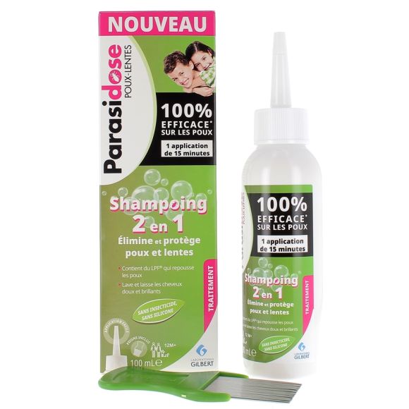 Shampooing 2 en 1 anti-poux et lentes Parasidose - flacon de 100ml