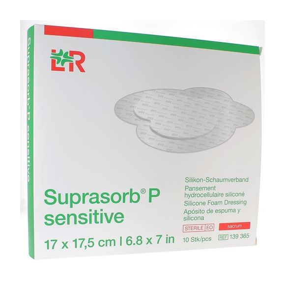 Suprasorb P sensitive sacrum pansement hydrocellulaire siliconé 17x17.5cm Lohmann & Rausher - boite de 10 pansements