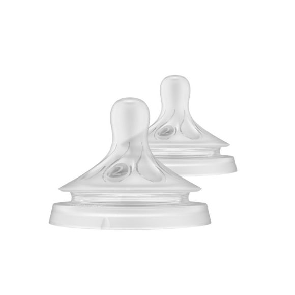 Tétine Natural Response débit moyen nouveau-né 0 mois + Avent - lot de 2 tétines