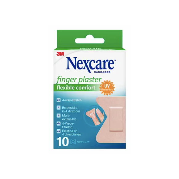 Finger plaster flexible comfort pansements Nexcare - boite de 10 pansements de 44,5mm x 51 mm