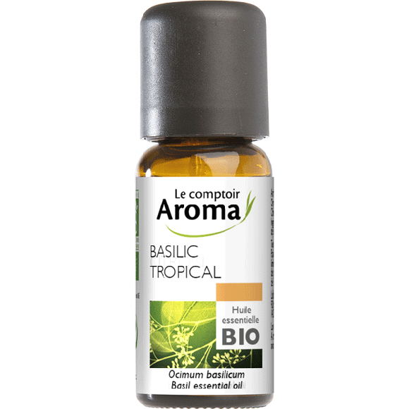 Huile essentielle de Basilic tropical bio Le Comptoir Aroma - flacon de 10 ml