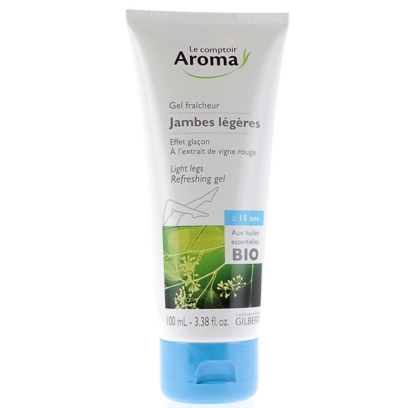 Gel fraîcheur jambes légères Le Comptoir Aroma - tube de 100 ml