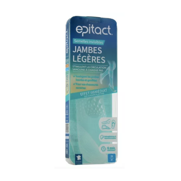 Semelles invisibles jambes légères taille 39/41 Epitact - une paire de semelles