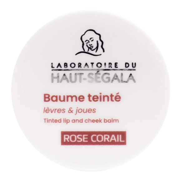 Baume teinté lèvres et joues rose corail Haut-ségala - pot de 9g
