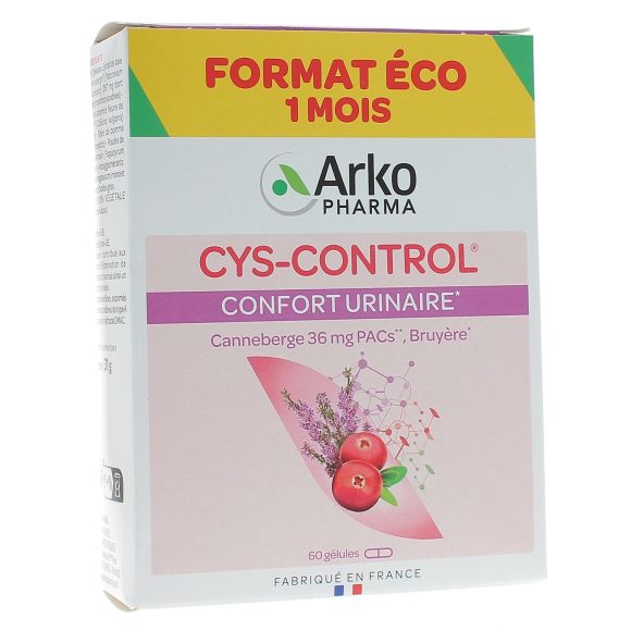 Cys control confort urinaire Arkopharma - boite de 60 gélules