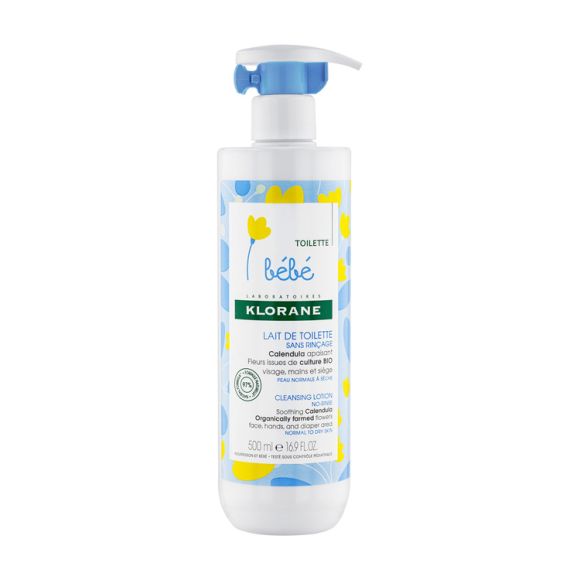 Lait de toilette sans rinçage Klorane Bébé - flacon de 500 ml