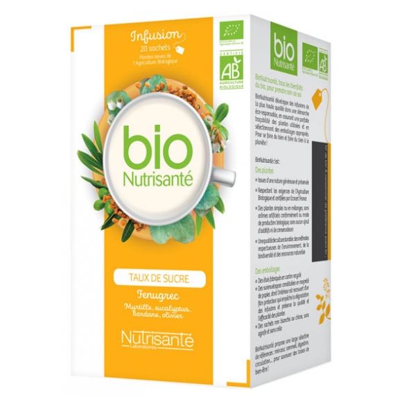 Infusion bien-être Taux de sucre bio Nutrisanté - 20 sachets