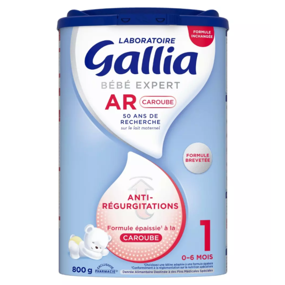 Bébé Expert AR Caroube Lait en poudre 1er âge Gallia - pot de 800g