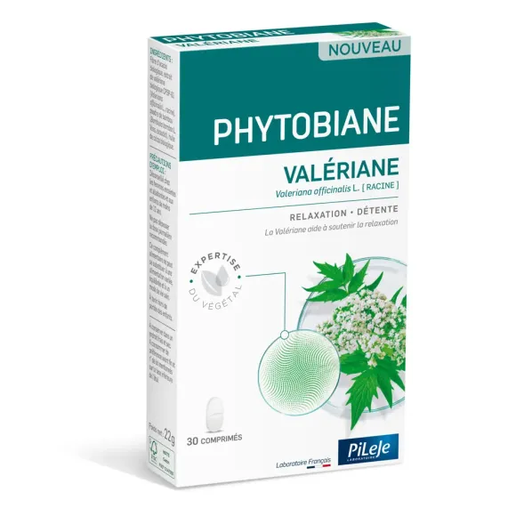 Phytobiane Valériane relaxation détente Pileje - boîte de 30 comprimés