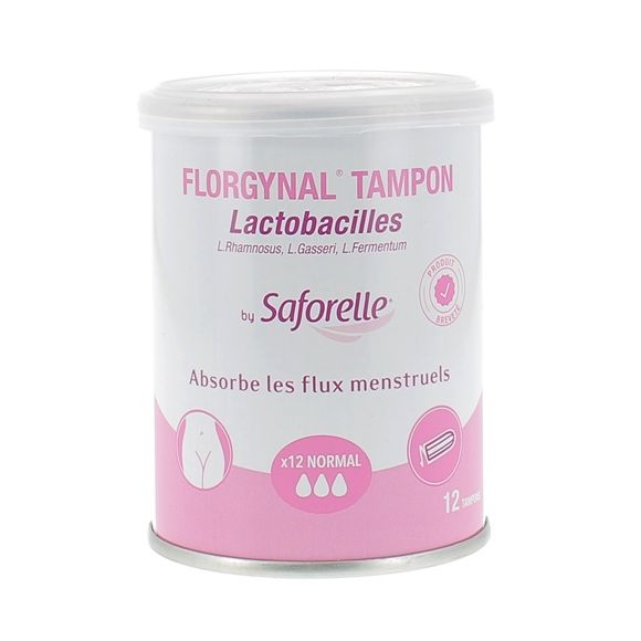 Florgynal tampon probiotique normal sans applicateur Saforelle - boite de 12 tampons