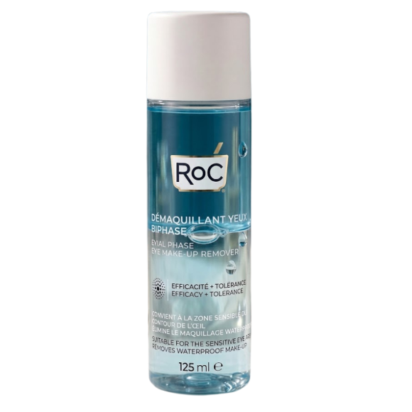 Démaquillant yeux biphasé RoC - flacon de 125ml
