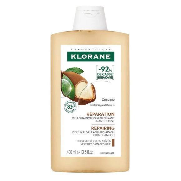 Shampoing au Cupuaçu réparation cheveux très secs et abîmés Klorane - flacon de 400ml