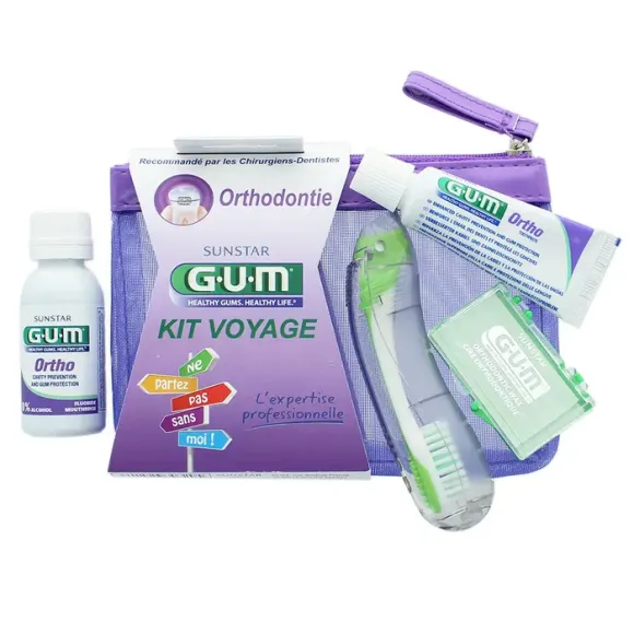 Kit voyage Orthodontie Gum - trousse de 4 produits