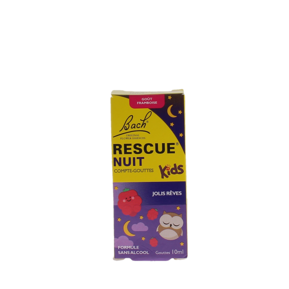 Rescue nuit kids compte-gouttes jolis-rêves goût framboise - flacon de 10ml
