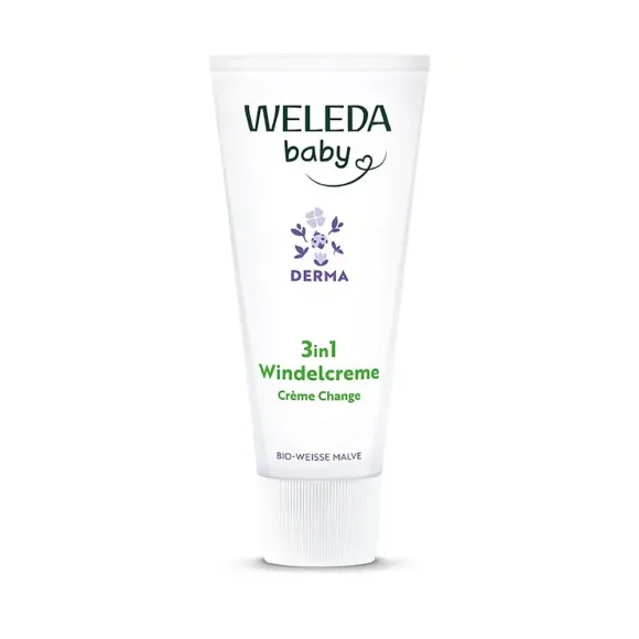 Crème 3 en 1 pour le change Weleda Baby Derma - tube de 50ml