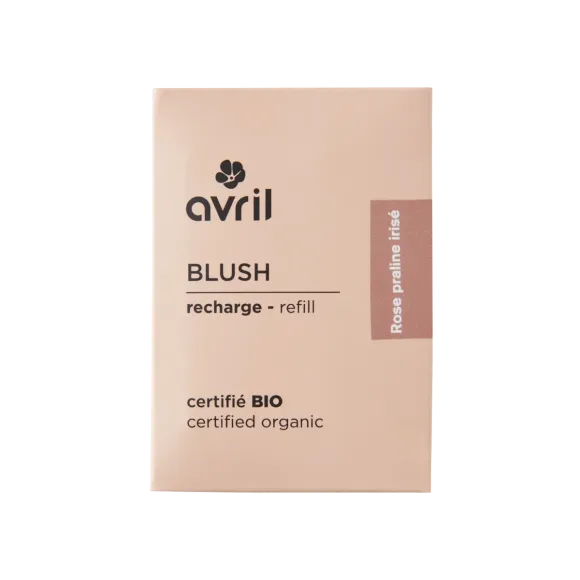 Recharge Blush bio rose praliné irisé Avril - poudrier de 5g