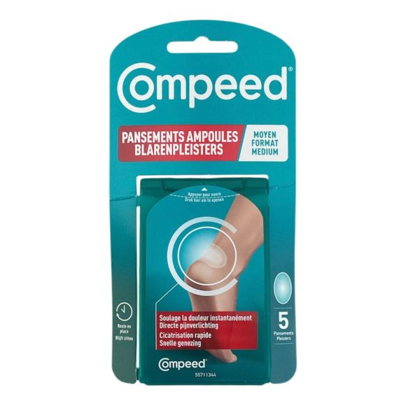 Pansements ampoules moyen format Compeed - boite de 5 pansements