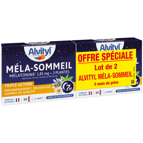 Méla-sommeil Alvityl - lot de 2 boites de 30 gélules