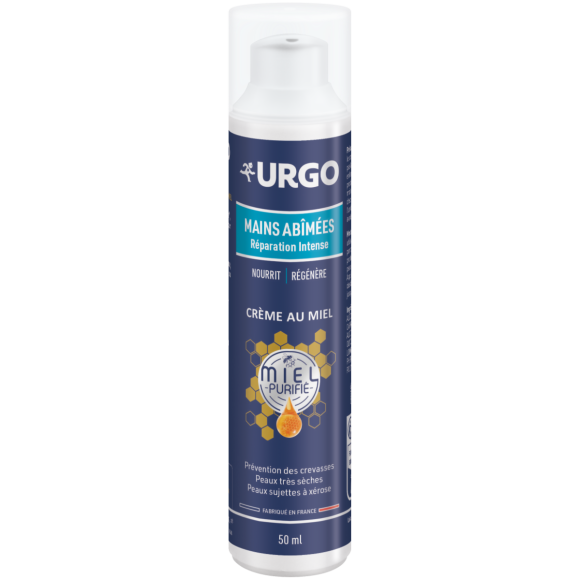 Crème réparation intense mains abîmées Urgo - flacon-pompe de 50ml