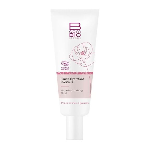 Fluide hydratant matifiant peaux mixtes à grasses BcomBIO - tube de 50ml