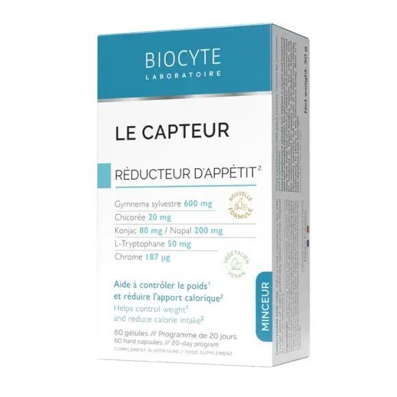 Le capteur réducteur d'appétit Biocyte - boîte de 60 gélules 