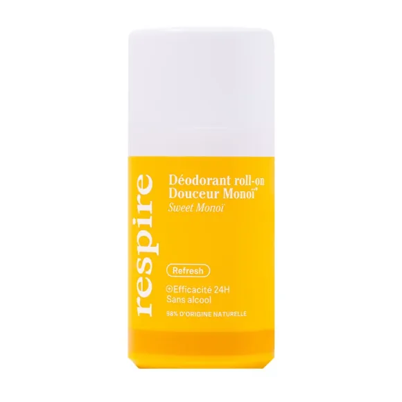 Déodorant douceur monoï Respire - roll-on de 50ml