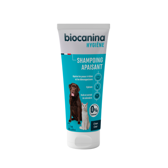 Shampoing apaisant chien et chat Biocanina - tube de 200 ml
