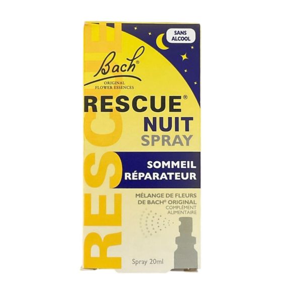 Fleur de Bach Rescue nuit spray sommeil réparateur sans alcool Famadem - spray de 20ml
