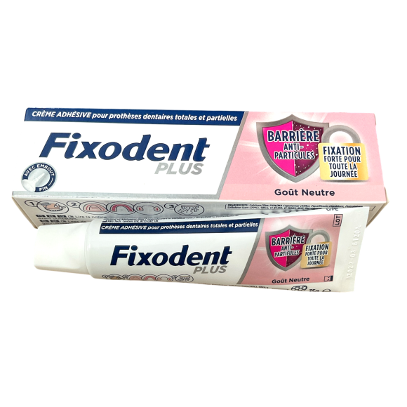 Crème adhésive anti-particules Fixodent plus - tube 35g