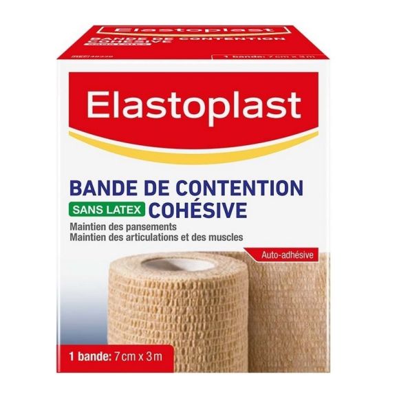 Bande de contention cohésive sans latex Elastoplast - bande de 7cm x 3m coloris chair