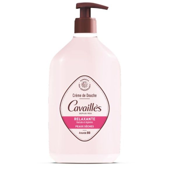 Crème de douche relaxante beurre d'amande et rose Rogé Cavaillès - flacon de 750 ml
