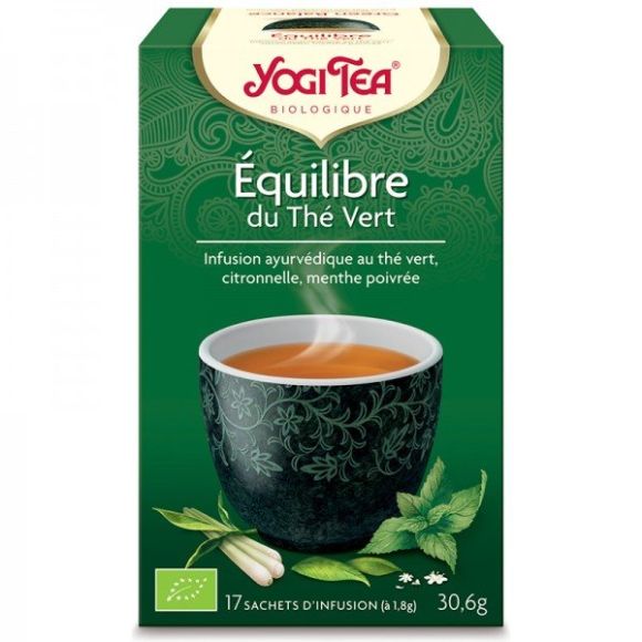 Equilibre du thé vert BIO Yogi Tea - boite de 17 sachets 