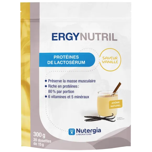 Ergynutril Protéines de lactosérum vanille Nutergia - sachet de 300g