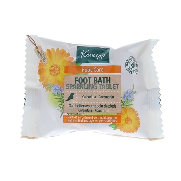 Galet effervescent bain de pieds Calendula et romarin Kneipp - sachet de 80g
