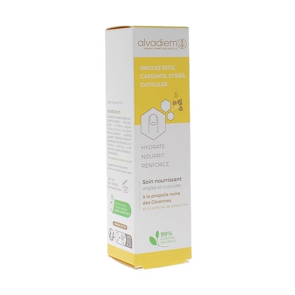Soin nourrissant ongles et cuticules Alvadiem - tube pinceau de 10ml