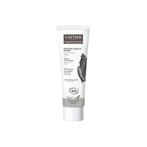 Masque à l'argile noire bio Cattier - tube de 100ml