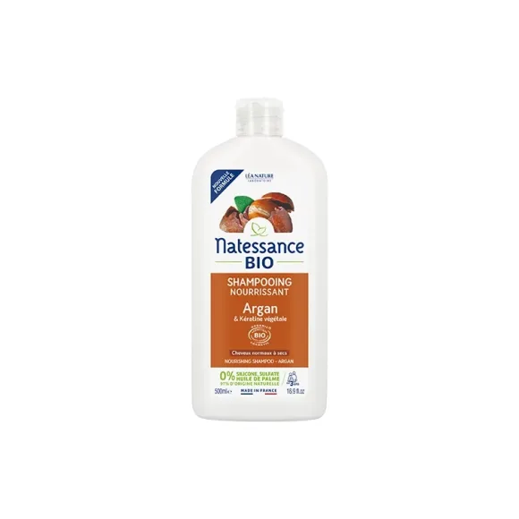 Shampooing bio nourrissant à l'argan Natessance - flacon de 500ml
