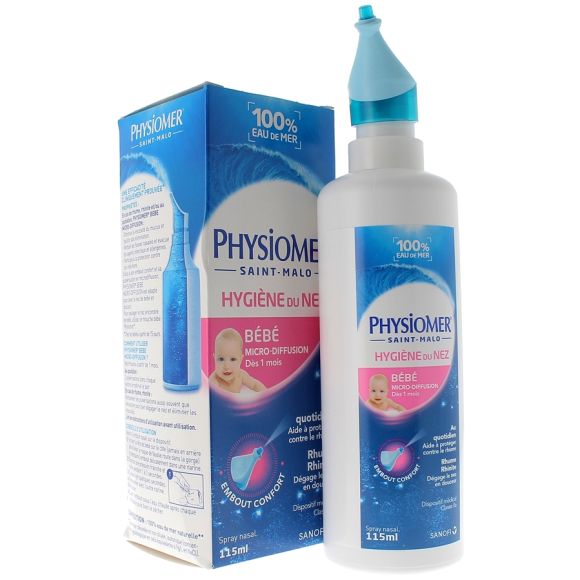 Physiomer bébé Hygiène du nez - spray eau de mer de 115 ml