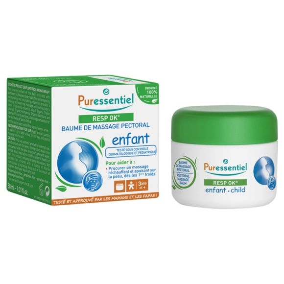 Resp OK baume de massage pectoral enfant Puressentiel - Pot de 60 ml